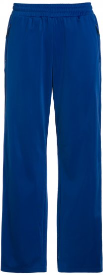 Ulla Popken Snap Placket Side Seam Wide Leg Recycled Polyester Knit Joggers Blue - Jeans & Byxor i Stora Storlekar – Plus Size - 