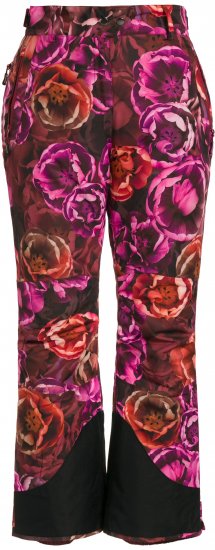Ulla Popken Hyprar Rose Print Fully Lined Ski Pants Orange - Jeans & Byxor i Stora Storlekar – Plus Size - 
