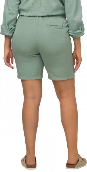 Ulla Popken Tie Belt Lyocell Shorts Moss Green - Jeans & Byxor i Stora Storlekar – Plus Size - 