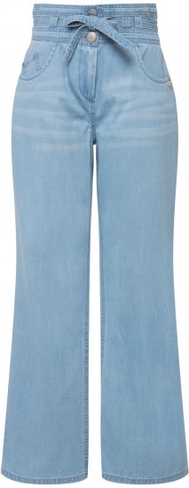 Ulla Popken Soft Denim Wide Leg Jeans Blue Denim - Jeans & Byxor i Stora Storlekar – Plus Size - 