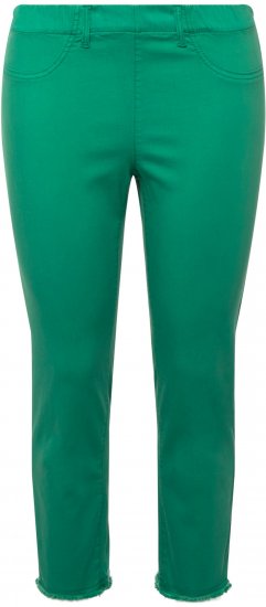 Ulla Popken Stretch Blend Bengaline Pants Emerald Green - Jeans & Byxor i Stora Storlekar – Plus Size - 