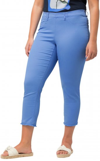 Ulla Popken Stretch Blend Bengaline Pants Blue - Jeans & Byxor i Stora Storlekar – Plus Size - 
