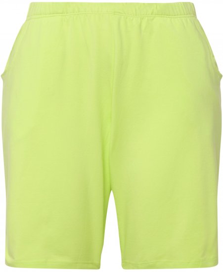 Ulla Popken Stretch Knit Bermuda Shorts Green - Jeans & Byxor i Stora Storlekar – Plus Size - 