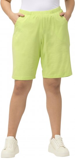 Ulla Popken Stretch Knit Bermuda Shorts Green - Jeans & Byxor i Stora Storlekar – Plus Size - 