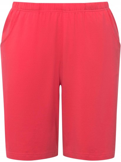Ulla Popken Stretch Knit Bermuda Shorts Red - Jeans & Byxor i Stora Storlekar – Plus Size - 