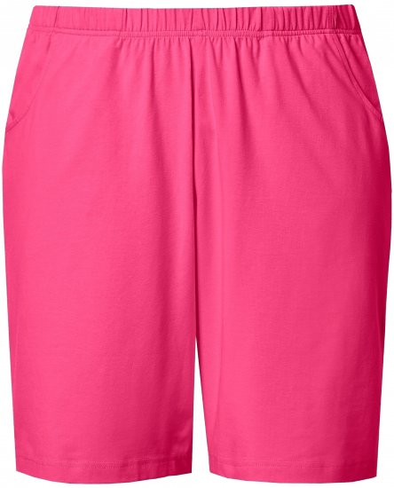 Ulla Popken Stretch Knit Bermuda Shorts Red - Jeans & Byxor i Stora Storlekar – Plus Size - 