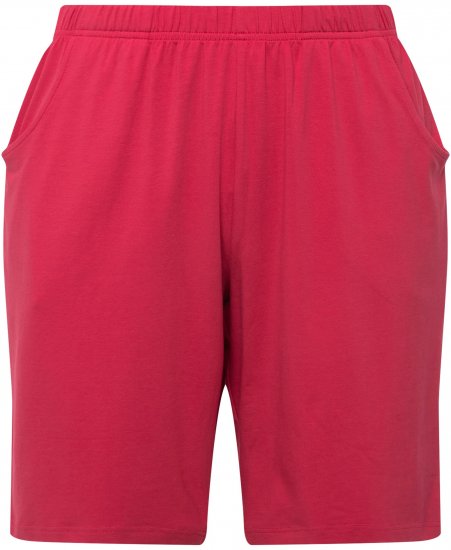 Ulla Popken Stretch Knit Bermuda Shorts Red - Jeans & Byxor i Stora Storlekar – Plus Size - 