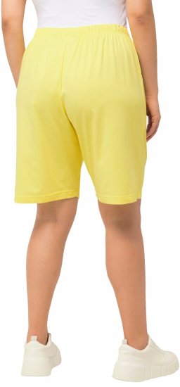 Ulla Popken Stretch Knit Bermuda Shorts Yellow - Jeans & Byxor i Stora Storlekar – Plus Size - 