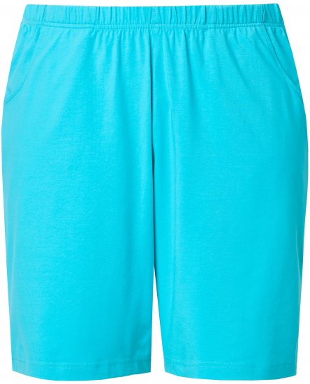 Ulla Popken Stretch Knit Bermuda Shorts Blue - Jeans & Byxor i Stora Storlekar – Plus Size - 