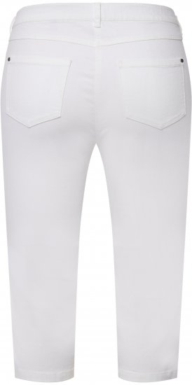 Ulla Popken Basic Capri Sarah Fit Jeans Snow White - Jeans & Byxor i Stora Storlekar – Plus Size - 