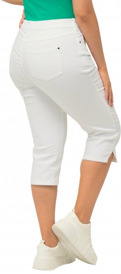 Ulla Popken Basic Capri Sarah Fit Jeans Snow White - Jeans & Byxor i Stora Storlekar – Plus Size - 