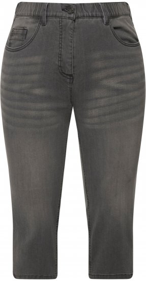 Ulla Popken Basic Capri Sarah Fit Jeans Gray - Jeans & Byxor i Stora Storlekar – Plus Size - 
