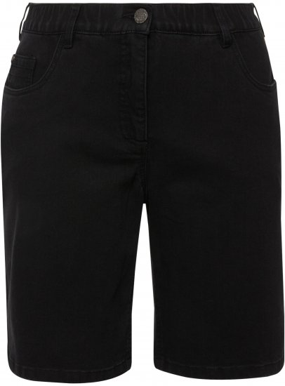 Ulla Popken Basic Denim Mandy Bermuda Shorts Black - Jeans & Byxor i Stora Storlekar – Plus Size - 