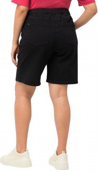 Ulla Popken Basic Denim Mandy Bermuda Shorts Black - Jeans & Byxor i Stora Storlekar – Plus Size - 