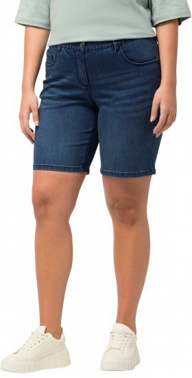 Ulla Popken Basic Denim Mandy Bermuda Shorts Light Blue Denim - Jeans & Byxor i Stora Storlekar – Plus Size - 