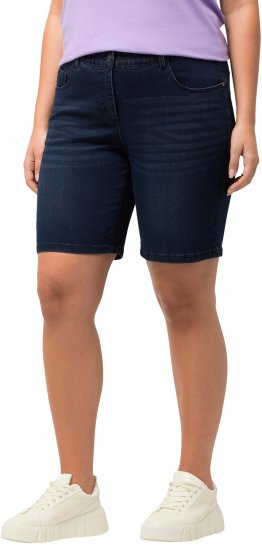 Ulla Popken Basic Denim Mandy Bermuda Shorts Blue Denim - Jeans & Byxor i Stora Storlekar – Plus Size - 