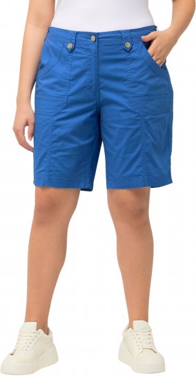 Ulla Popken Cargo Bermuda Shorts Royal Blue - Jeans & Byxor i Stora Storlekar – Plus Size - 
