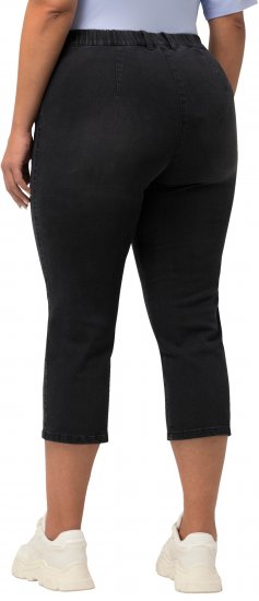 Ulla Popken Cropped Stretch Blend Mony Jeans Black - Jeans & Byxor i Stora Storlekar – Plus Size - 