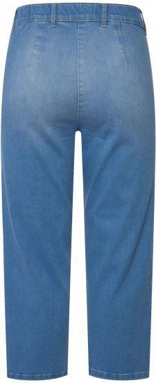 Ulla Popken Cropped Stretch Blend Mony Jeans Blue - Jeans & Byxor i Stora Storlekar – Plus Size - 