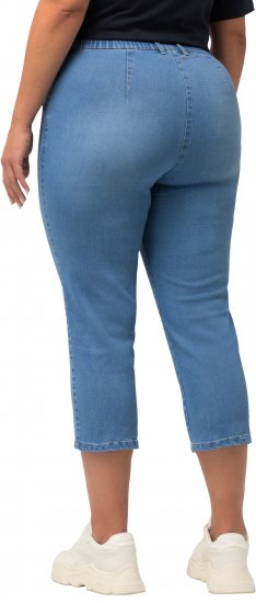 Ulla Popken Cropped Stretch Blend Mony Jeans Blue - Jeans & Byxor i Stora Storlekar – Plus Size - 