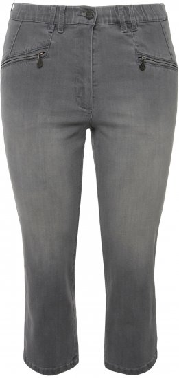Ulla Popken Cropped Stretch Blend Mony Jeans Denim Blue - Jeans & Byxor i Stora Storlekar – Plus Size - 