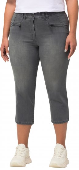 Ulla Popken Cropped Stretch Blend Mony Jeans Denim Blue - Jeans & Byxor i Stora Storlekar – Plus Size - 