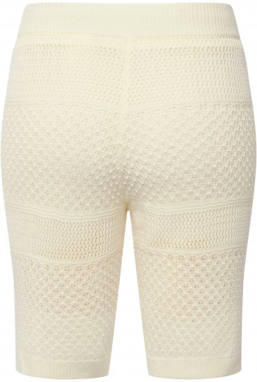 Ulla Popken Crochet Bermuda Layered Look Shorts White - Jeans & Byxor i Stora Storlekar – Plus Size - 