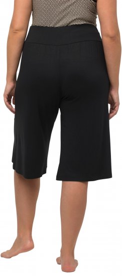Ulla Popken Wide Leg Flared Bermuda Shorts Black - Jeans & Byxor i Stora Storlekar – Plus Size - 