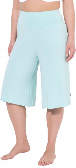 Ulla Popken Wide Leg Flared Bermuda Shorts Blue - Jeans & Byxor i Stora Storlekar – Plus Size - 