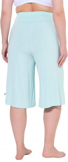 Ulla Popken Wide Leg Flared Bermuda Shorts Blue - Jeans & Byxor i Stora Storlekar – Plus Size - 