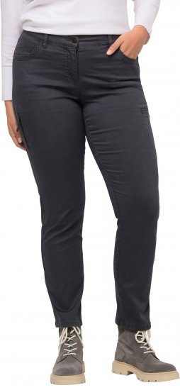Ulla Popken Stretch Fit 6 Pocket Cargo Pants Black - Jeans & Byxor i Stora Storlekar – Plus Size - 