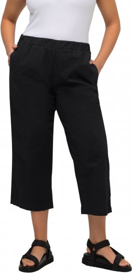 Ulla Popken Cropped Ruby Fit Pants Black - Jeans & Byxor i Stora Storlekar – Plus Size - 