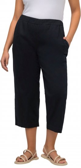 Ulla Popken Cropped Ruby Fit Pants Navy - Jeans & Byxor i Stora Storlekar – Plus Size - 