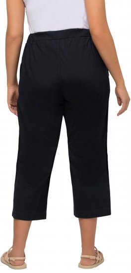 Ulla Popken Cropped Ruby Fit Pants Navy - Jeans & Byxor i Stora Storlekar – Plus Size - 
