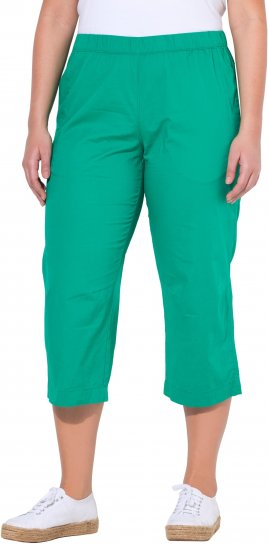 Ulla Popken Cropped Ruby Fit Pants Emerald Green - Jeans & Byxor i Stora Storlekar – Plus Size - 