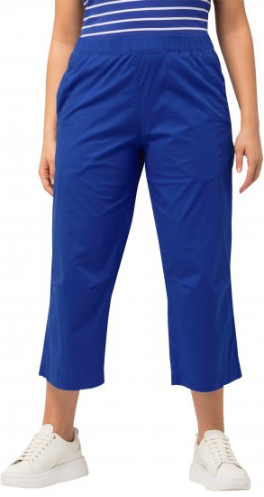 Ulla Popken Cropped Ruby Fit Pants Blue - Jeans & Byxor i Stora Storlekar – Plus Size - 