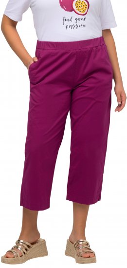 Ulla Popken Cropped Ruby Fit Pants Magnolia Red - Jeans & Byxor i Stora Storlekar – Plus Size - 