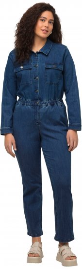 Ulla Popken Denim Boiler Suit Blue Denim - Jeans & Byxor i Stora Storlekar – Plus Size - 