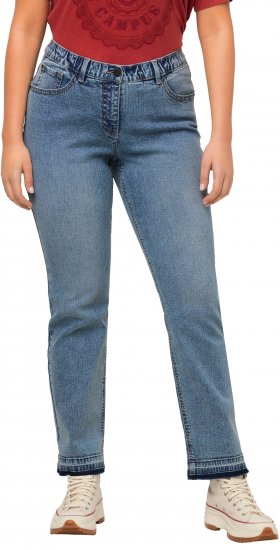 Ulla Popken Wide Leg Stretch Fit Mandy Jeans Light Blue Denim - Jeans & Byxor i Stora Storlekar – Plus Size - 