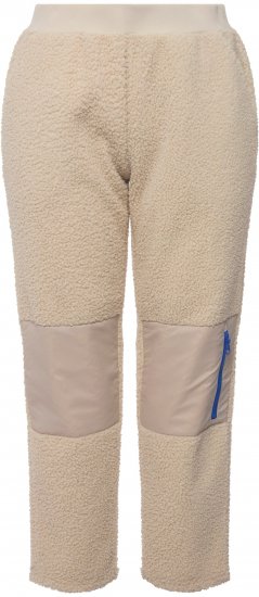 Ulla Popken Teddy Fleece Knee Patch Pants Beige - Jeans & Byxor i Stora Storlekar – Plus Size - 