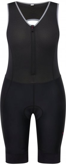 Ulla Popken Padded Cycling Zip Front Bodysuit Black - Jeans & Byxor i Stora Storlekar – Plus Size - 