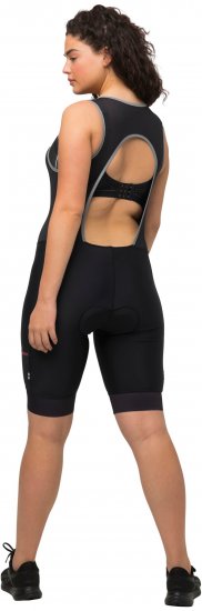 Ulla Popken Padded Cycling Zip Front Bodysuit Black - Jeans & Byxor i Stora Storlekar – Plus Size - 