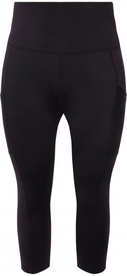 Ulla Popken Cropped High Waisted Leggings Black - Jeans & Byxor i Stora Storlekar – Plus Size - 