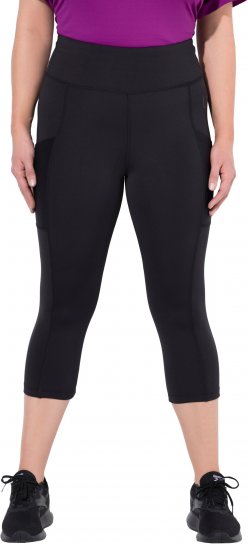 Ulla Popken Cropped High Waisted Leggings Black - Jeans & Byxor i Stora Storlekar – Plus Size - 