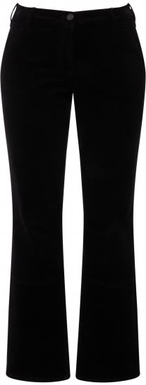 Ulla Popken Mandy Corduroy Pants Black - Jeans & Byxor i Stora Storlekar – Plus Size - 