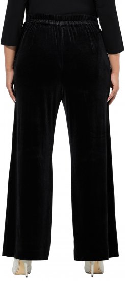 Ulla Popken Velvet Suit Pants Black - Jeans & Byxor i Stora Storlekar – Plus Size - 