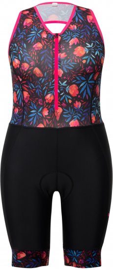 Ulla Popken Functional Padded Zip Front Cycling Leotard Black - Jeans & Byxor i Stora Storlekar – Plus Size - 