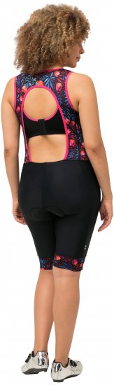 Ulla Popken Functional Padded Zip Front Cycling Leotard Black - Jeans & Byxor i Stora Storlekar – Plus Size - 