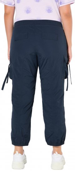 Ulla Popken Elastic Waist Cargo Pants Navy - Jeans & Byxor i Stora Storlekar – Plus Size - 
