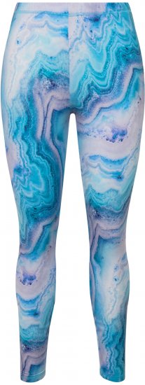 Ulla Popken Marble Ski Leggings Blue - Jeans & Byxor i Stora Storlekar – Plus Size - 